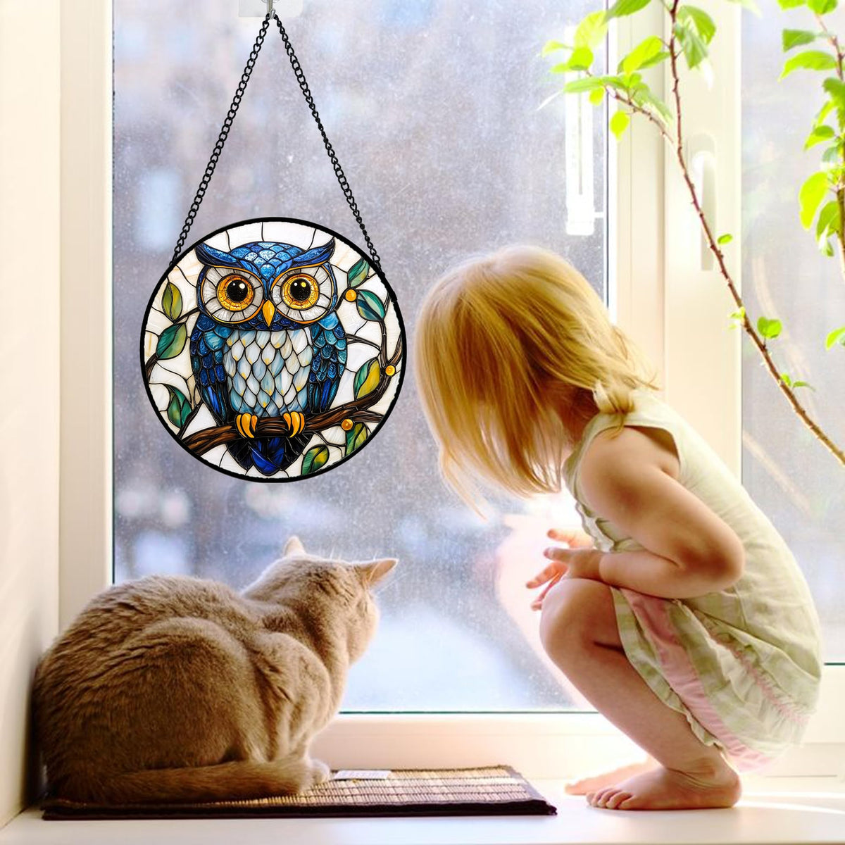 DASTOLL sun catcher diamond glass decor adds color to windows