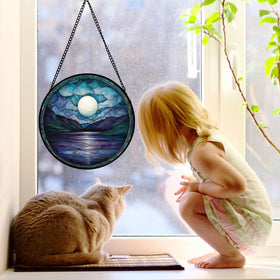 DASTOLL sun catcher for indoor windows showcasing colorful patterns dancing in sunlight