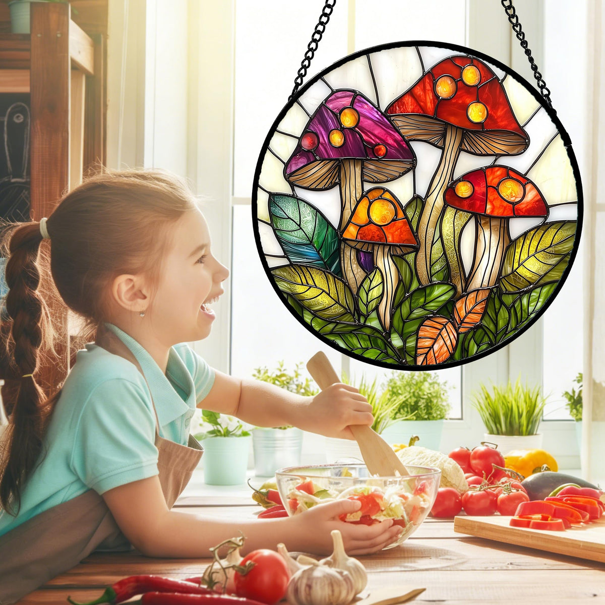 DASTOLL sun-catching window hanging for doors and porches.