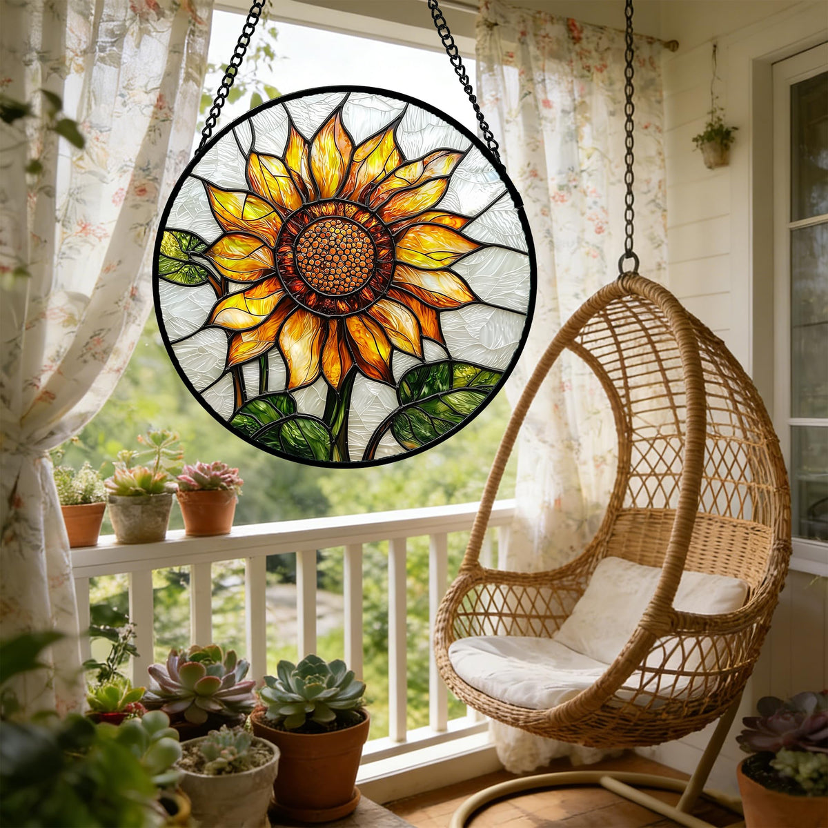 DASTOLL sunflower decor for windows enhances interior mood
