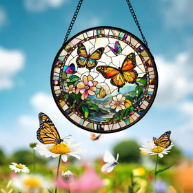 DASTOLL vibrant sun catcher creates colorful reflections in daylight