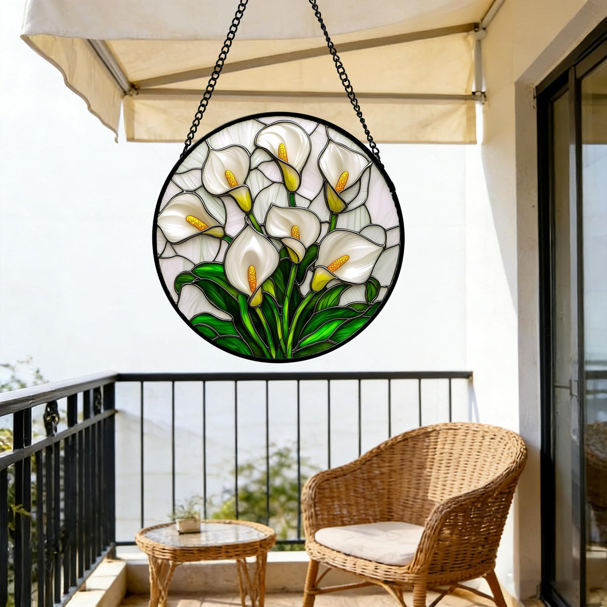DASTOLL vibrant stained glass colors create a warm mood in sunlit spaces.