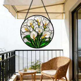 DASTOLL vibrant stained glass colors create a warm mood in sunlit spaces.