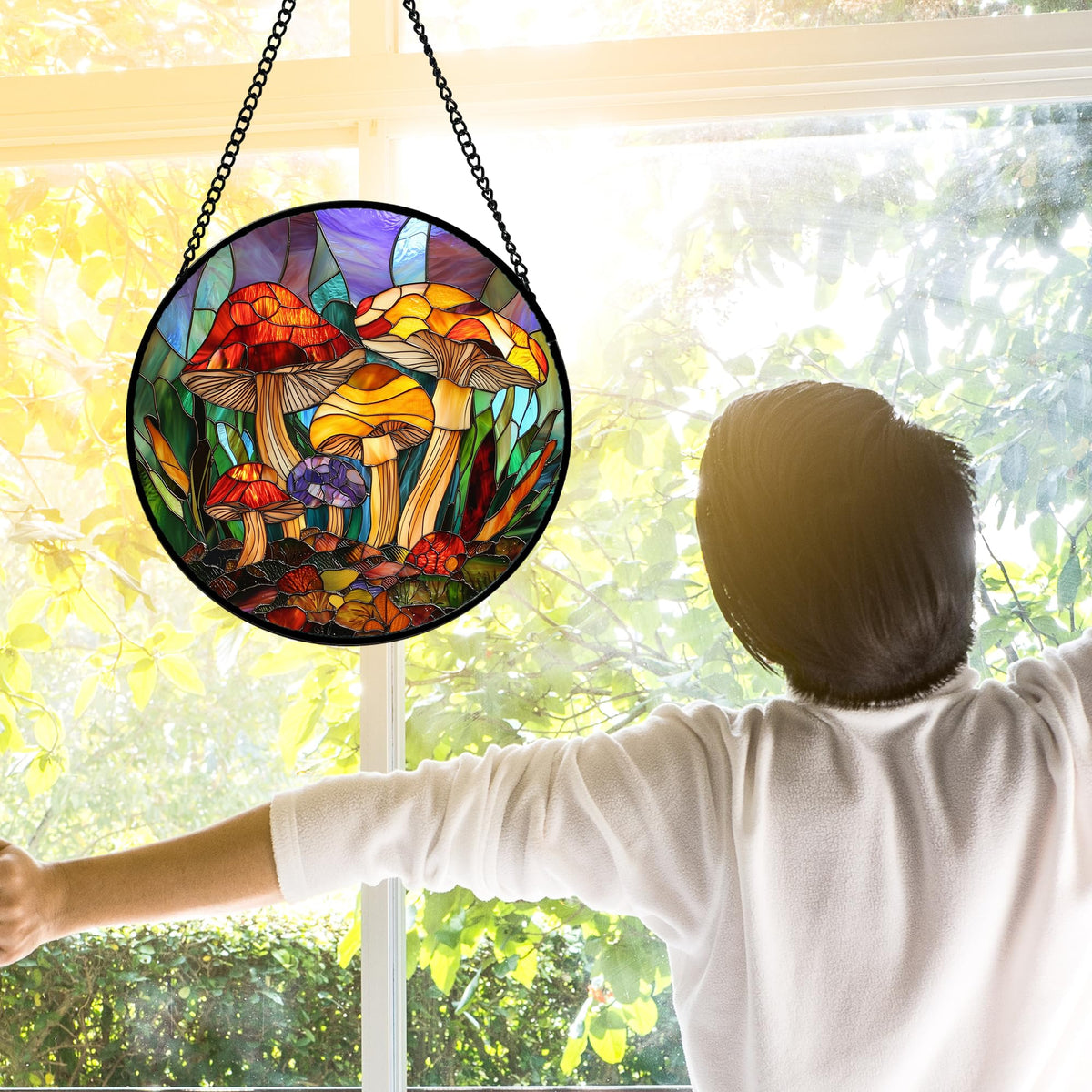 DASTOLL colorful glass panel decor perfect for windows and doors.