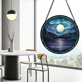 DASTOLL window decor depicting a dreamy night sky and reflections