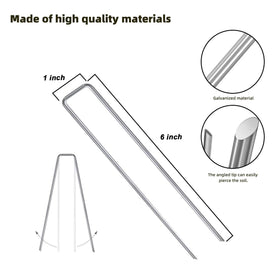DaTpuik galvanized steel sod pins provide corrosion resistance and long-term durability.