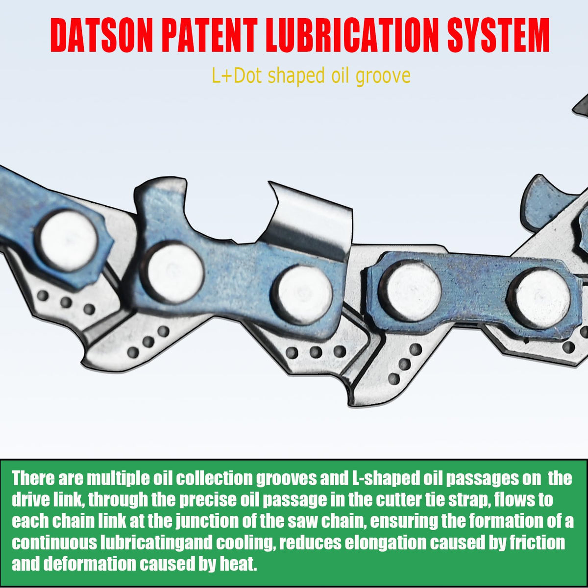 DatsenAAA chain with built-in lubrication reduces downtime and extends life.
