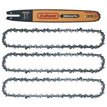 DatsenAAA 16-inch bar and S55 chain for Stihl MS170 and MS180C enhances cutting efficiency.