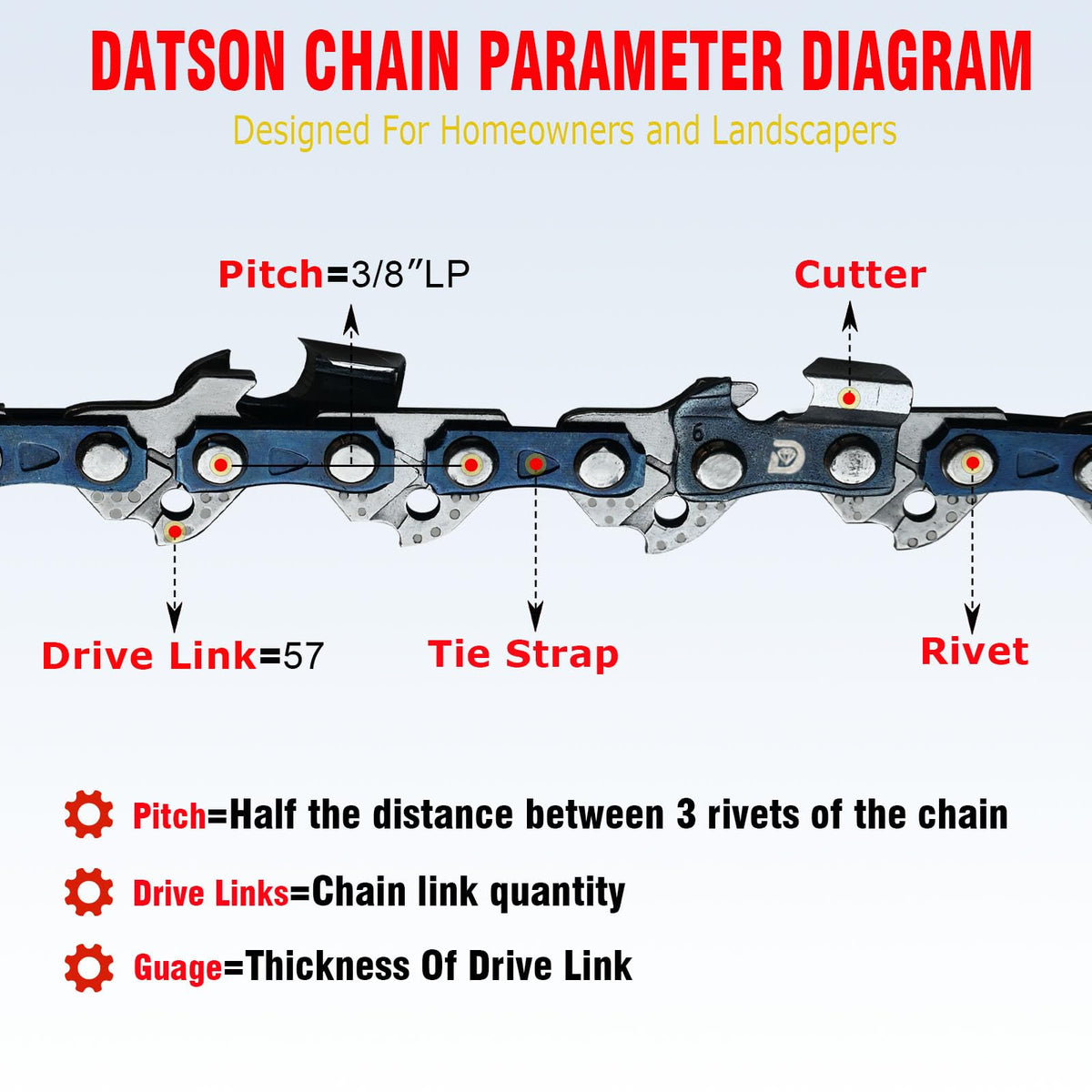 DatsenAAA 3PC chain for BAUER 20112E-B fit demonstrates versatile compatibility
