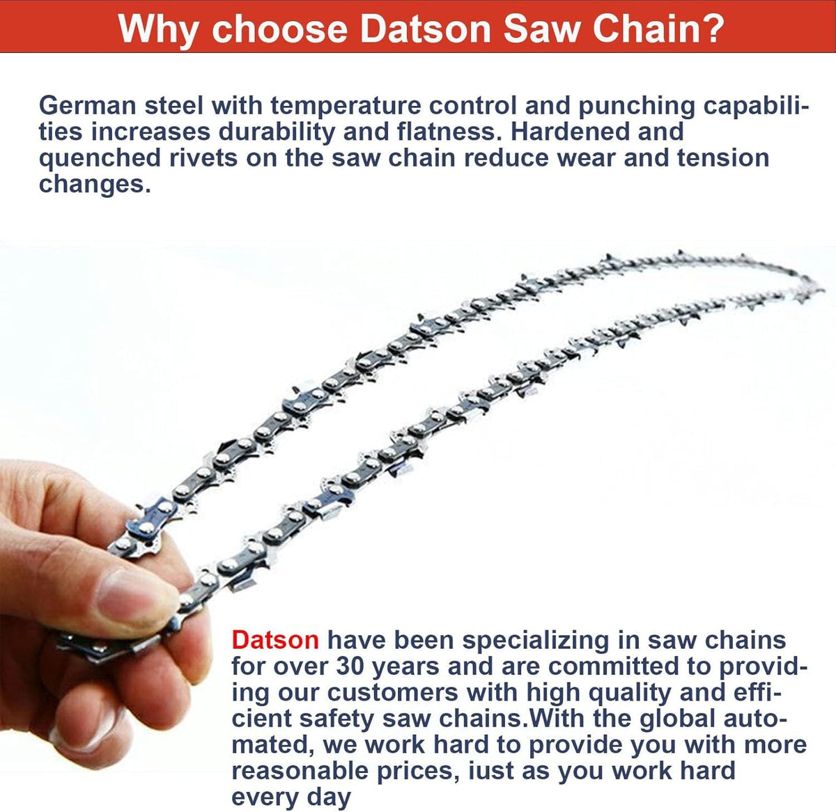 DatsenAAA Chrome-plated cutters resist wear for longer sharpness.