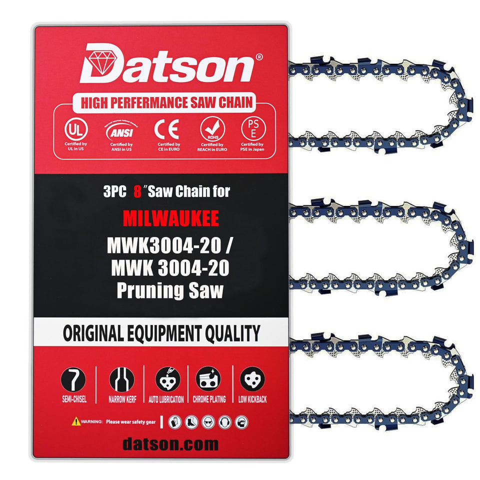 DatsenAAA 8-inch chain for Milwaukee 3004-20 delivers smooth pruning cuts.