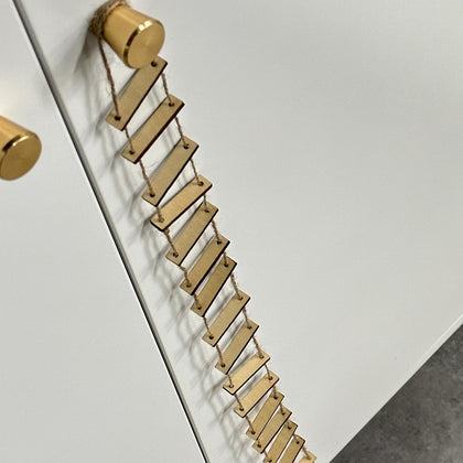 DAUCHVNY mini wooden rope ladder display enhances gnome scenes with whimsy