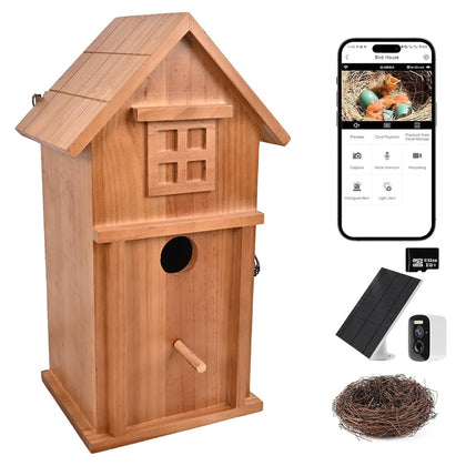 Daulpell Smart Birdhouse camera 2K view captures nesting moments clearly