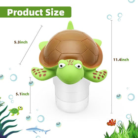 Daunor Turtle large-capacity dispenser holding four 3-inch tablets for extended pool readiness.