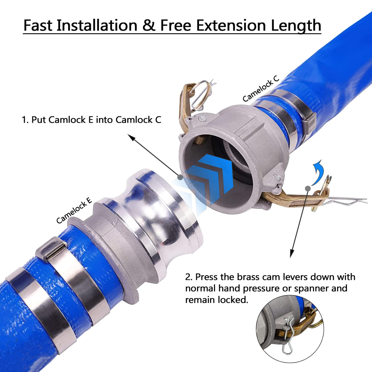 DAVCO 25 ft length offers flexible pool discharge options.