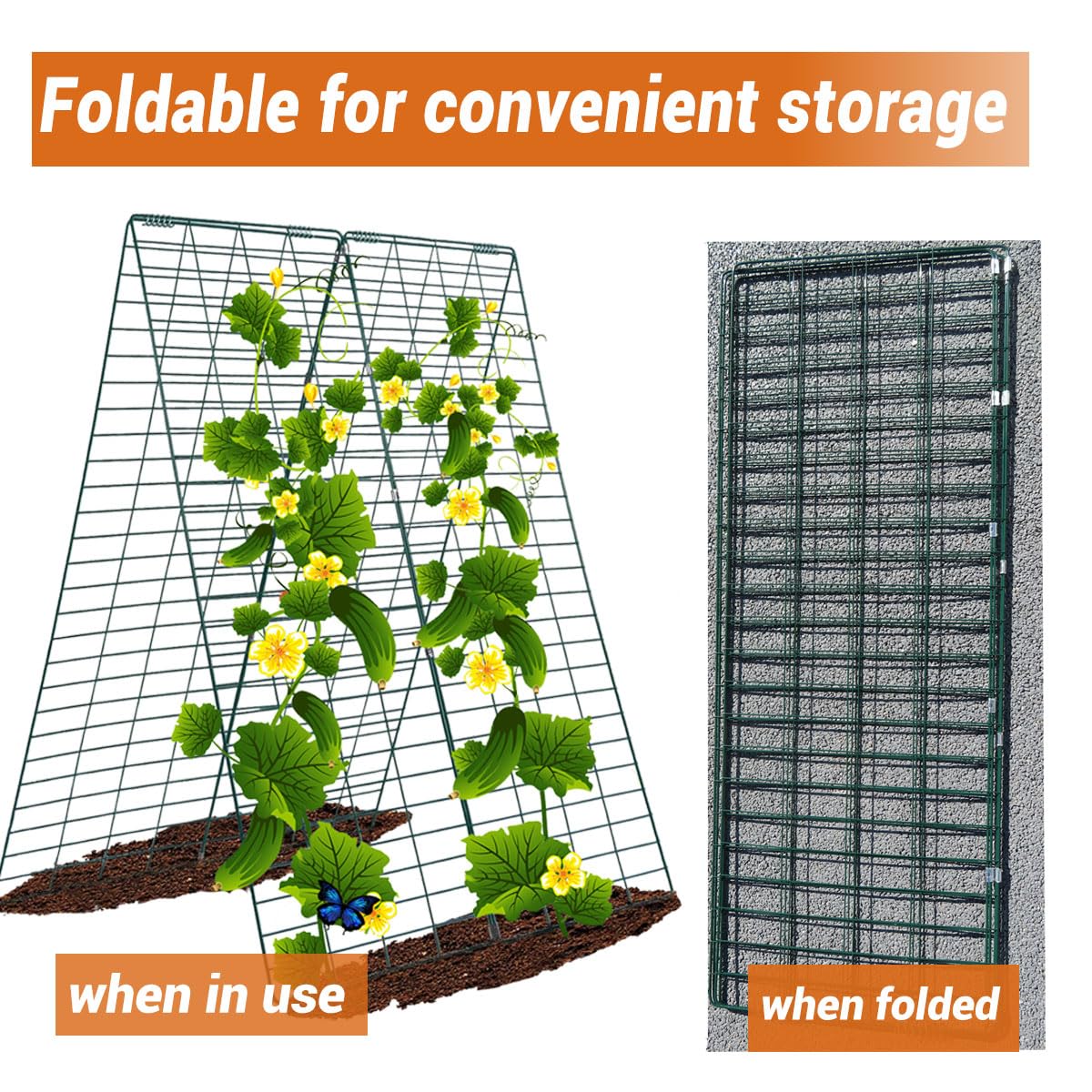 DAVIGADEN green bean trellis for outdoor use with durable frame