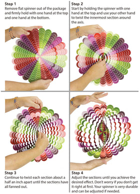 Dawhud Direct Rainbow Spiral Wind Spinner garden art enhances outdoor decor