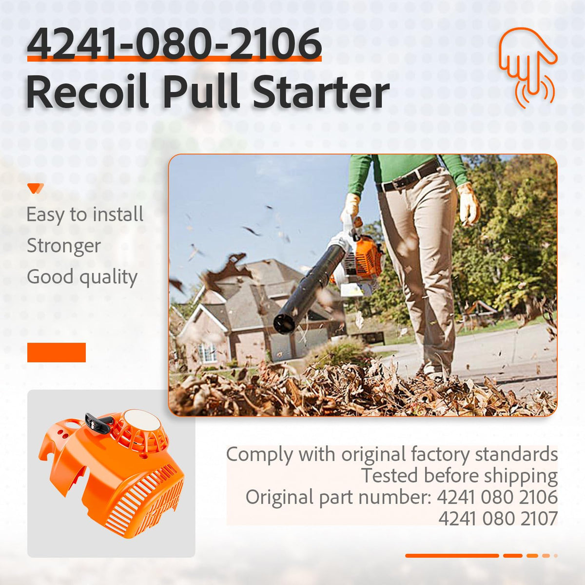 Dawnow recoil pull starter compatibility with Stihl BG86 for seamless fit.