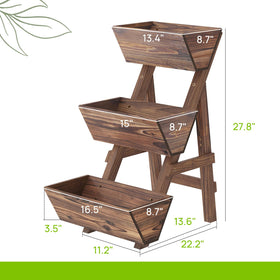 Dawnyard 3-Tier Bed drainage holes help manage moisture and promote healthy roots.