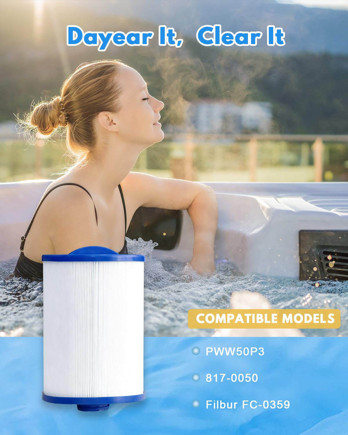 DAYEAR filter packaging image highlights 2-pack value and compatibility notes