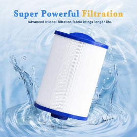DAYEAR hot tub filter 2-pack side view demonstrates stable fit and short thread design