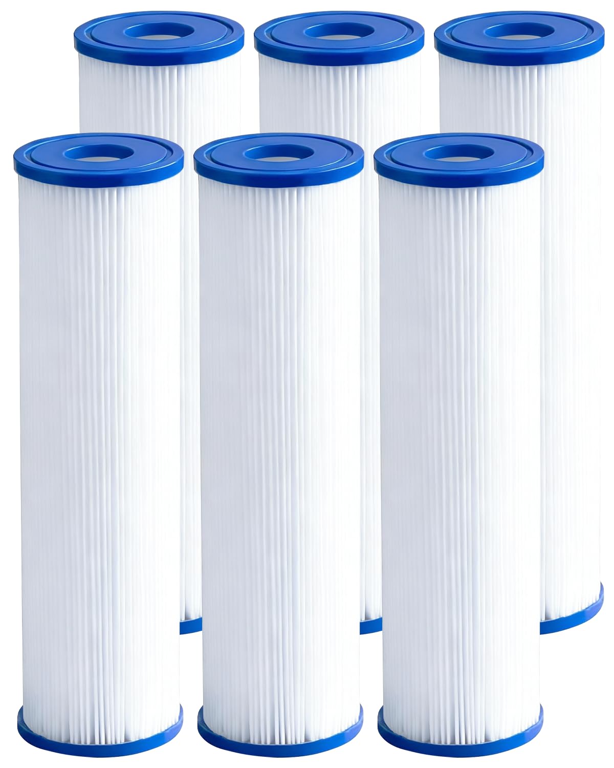 DAYEAR Ice Bath Filter 10x2.5 inch six-pack for cleaner ice bath water.