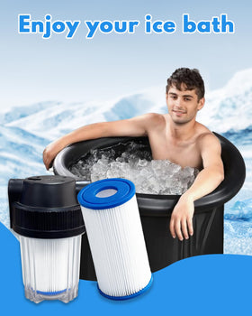 DAYEAR water filtration performance in an ice bath setup