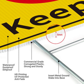 DazhiSigns double-sided sign with bold print for visibility from all angles