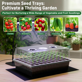 DazSpirit capillary mat aids self-watering by distributing moisture to seedlings.