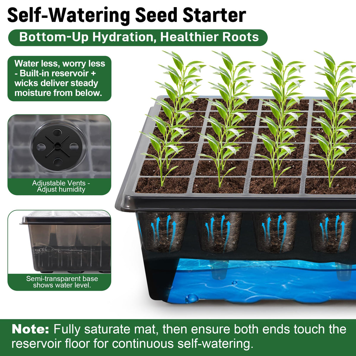 DazSpirit full-spectrum grow light with gooseneck adjusts height and angle for even coverage.