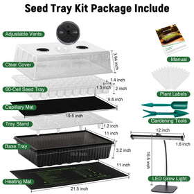 DazSpirit heat mat 21-5x11 provides consistent warmth for faster seedling development.