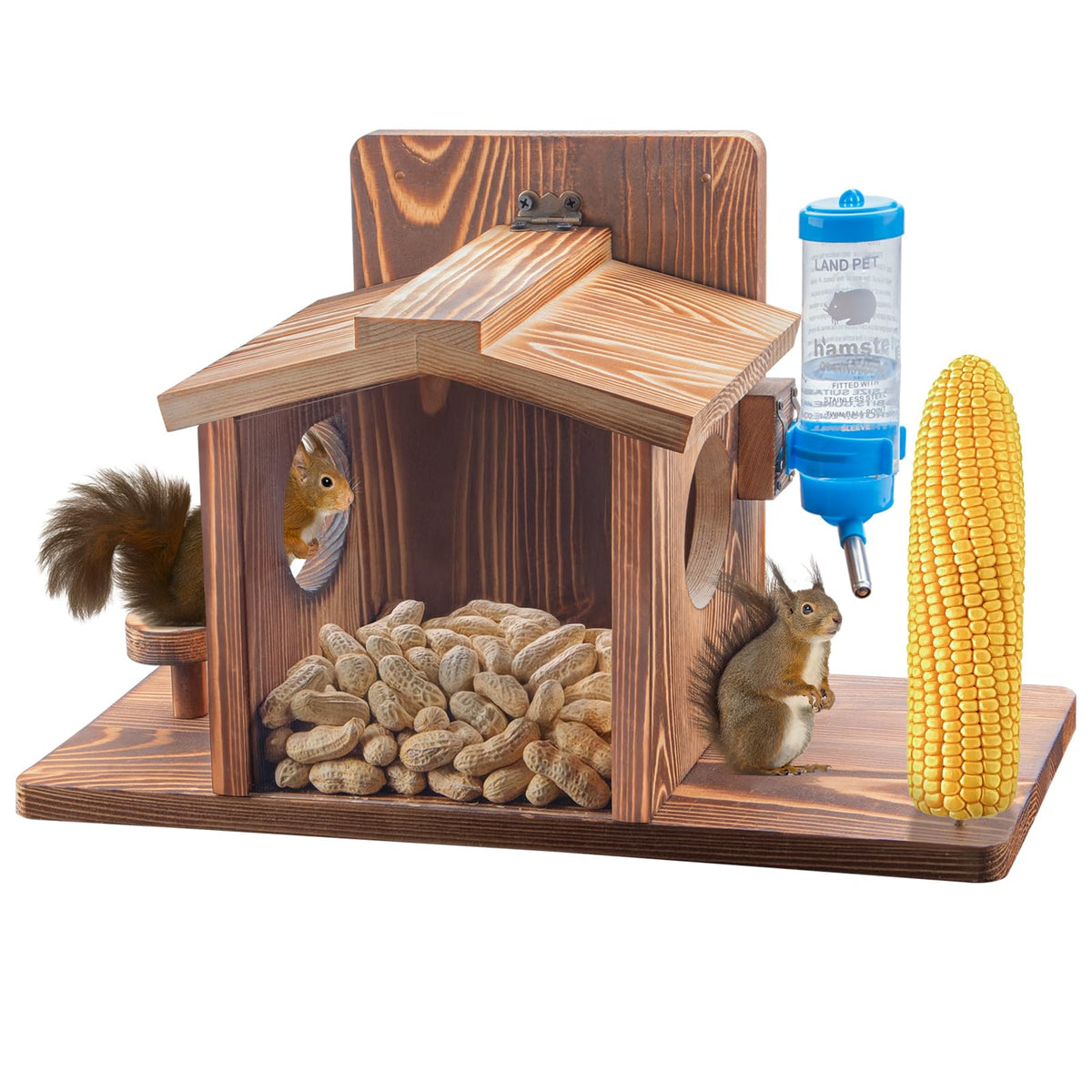 Dazuiniao Squirrel Feeder roomy tray corn cob secured for reliable outdoor feeding