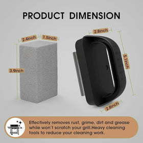 Dbbsfst grill grate cleaning in action with pumice stone