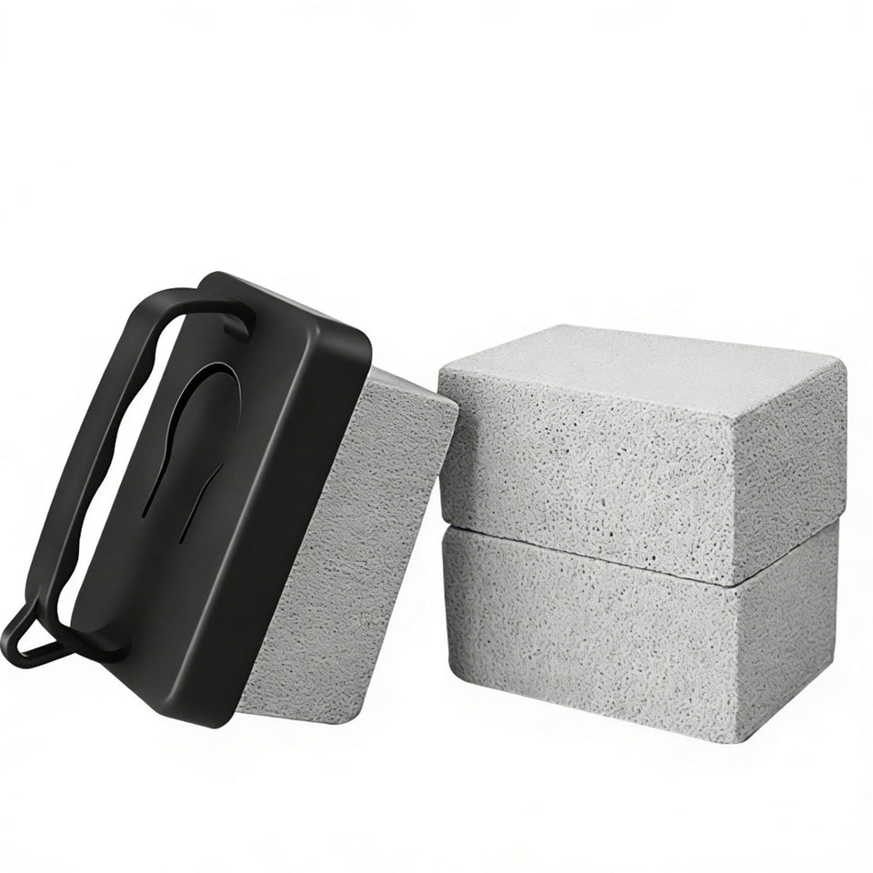 Dbbsfst grill pumice stone with heat-resistant handle for safe grate cleaning