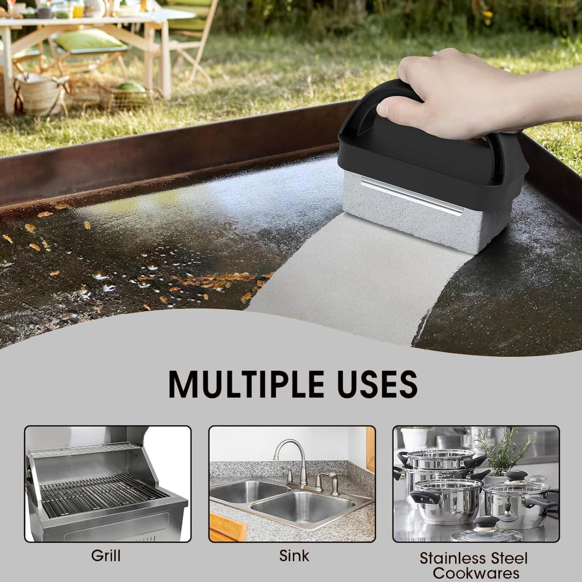 Dbbsfst pumice stone used on sinks and cookware for gentle cleaning