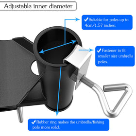 DBPBToU four-hook umbrella accessory keeps gear off the ground