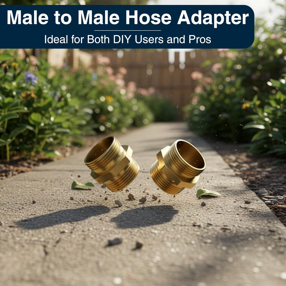 Durable brass fittings in use for seasonal garden tasks.