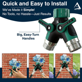 DBR Tech dual shut-off valves for independent control of each outlet