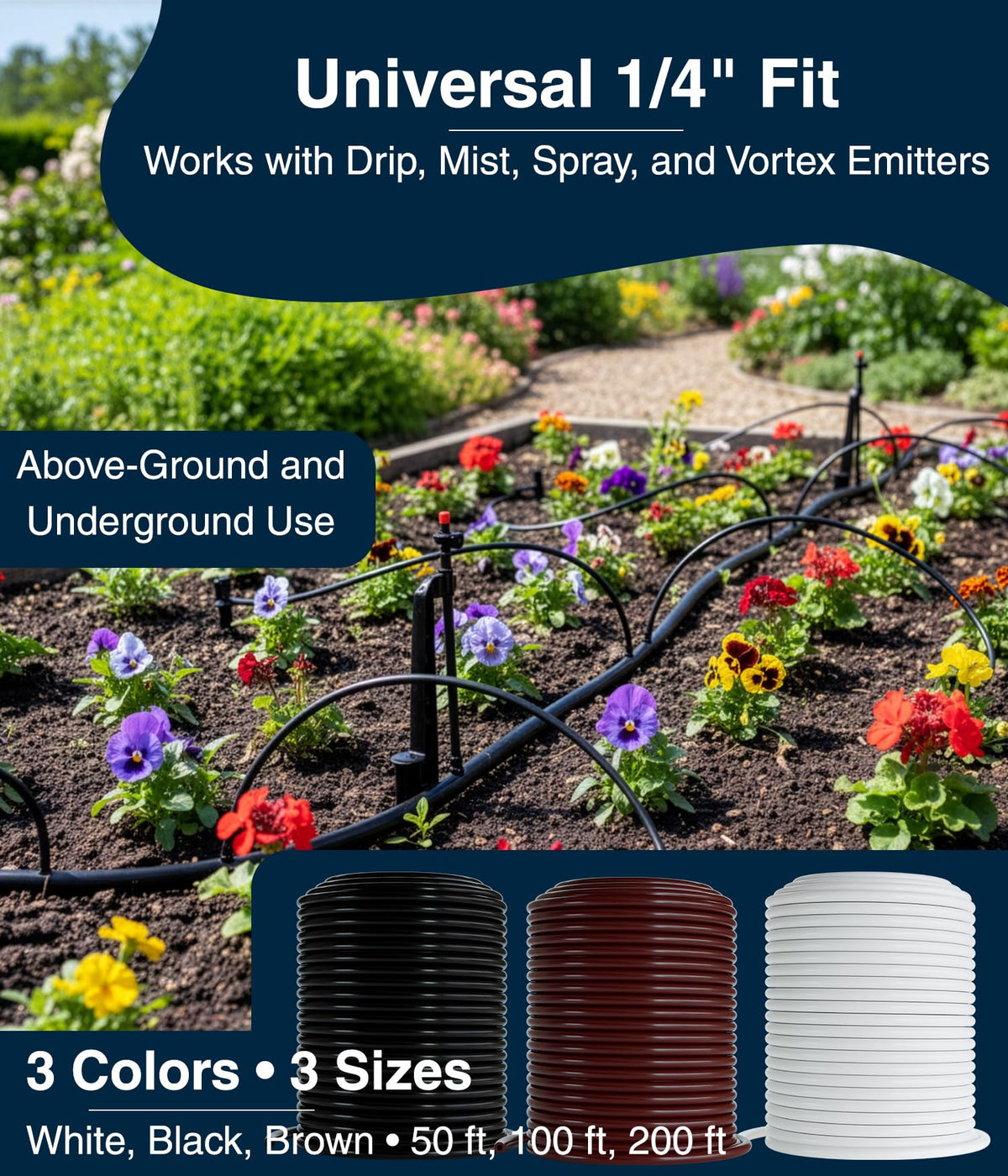 DBR Tech underground-friendly tubing for neat buried irrigation installations