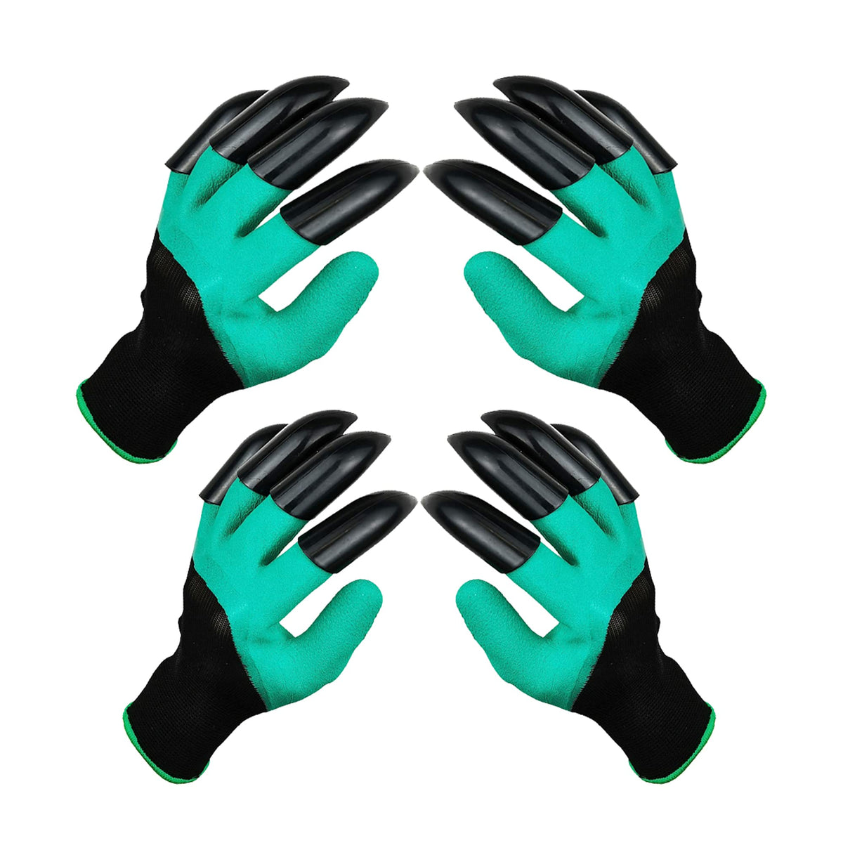 DCCPAA garden gloves with claws in green pair for digging and planting