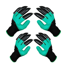 DCCPAA garden gloves with claws in green pair for digging and planting
