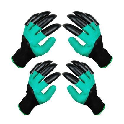 DCCPAA garden gloves with claws in green pair for digging and planting