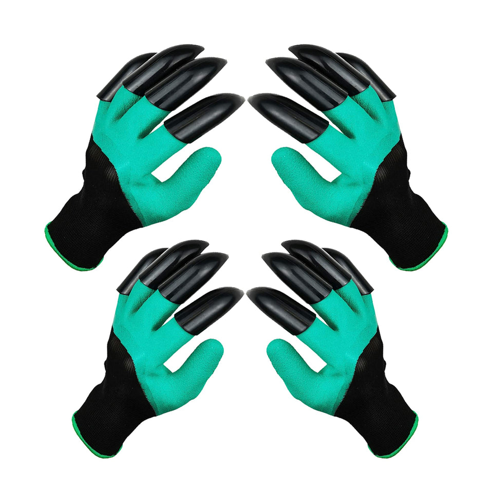 DCCPAA garden gloves with claws in green pair for digging and planting