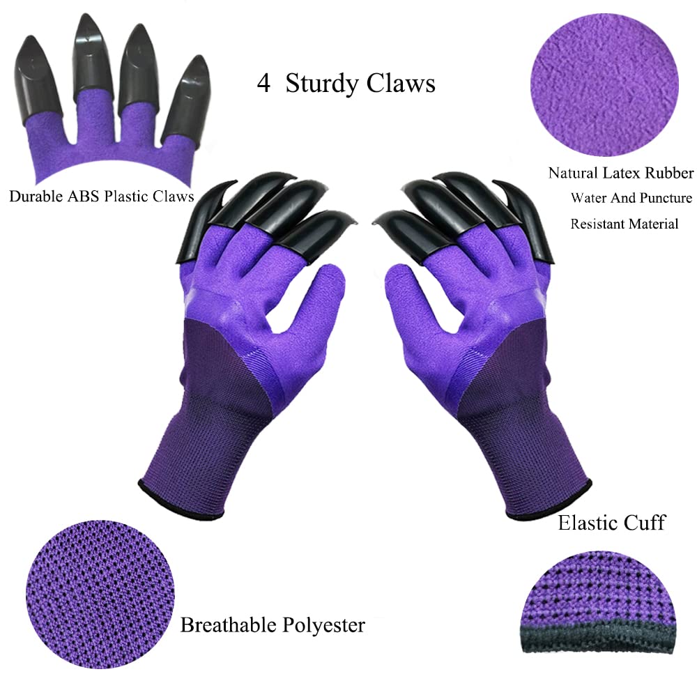 DCCPAA waterproof gloves with claw tips for wet soil tasks