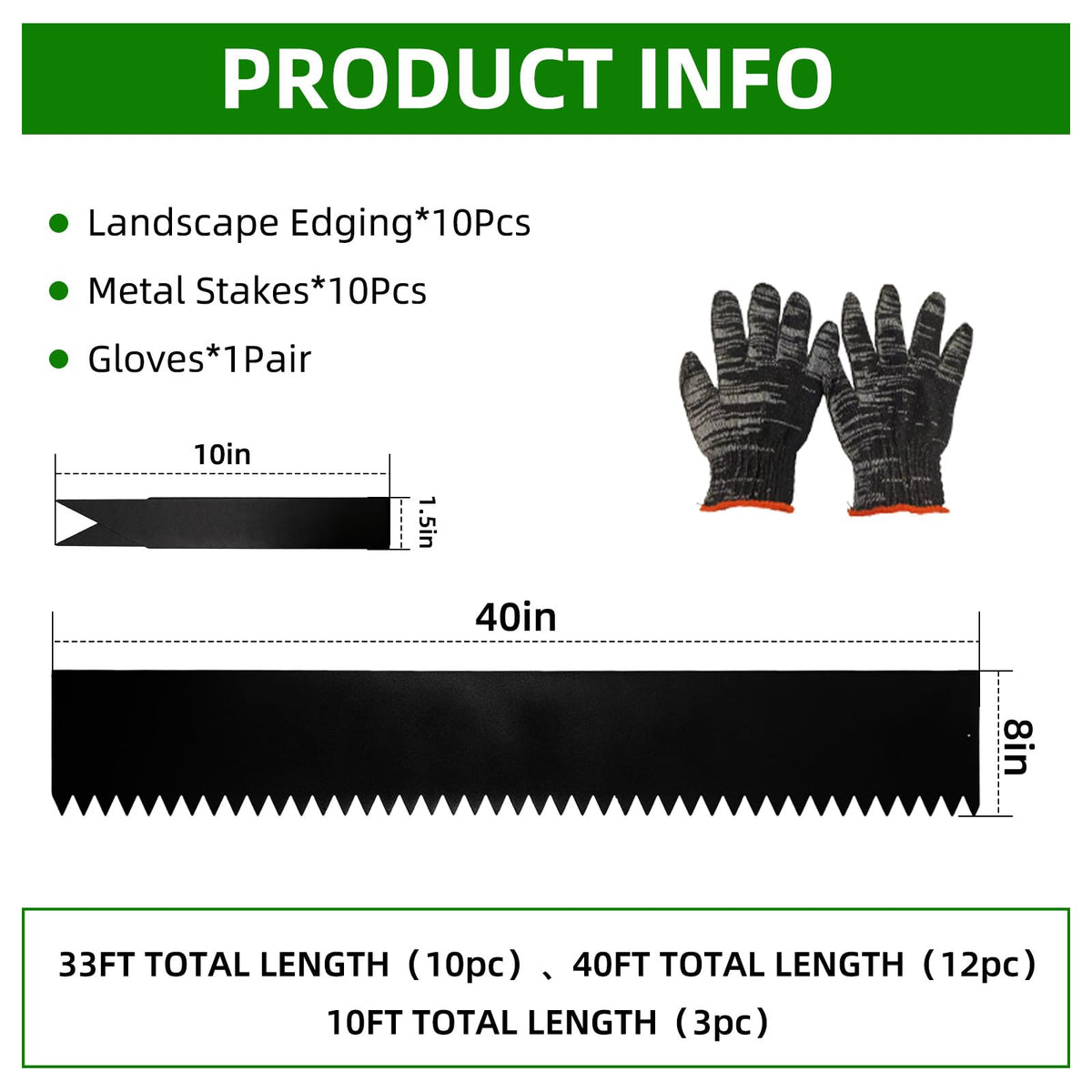 DCLFIRMX galvanized steel edging close-up highlighting rust resistance for year-round care.