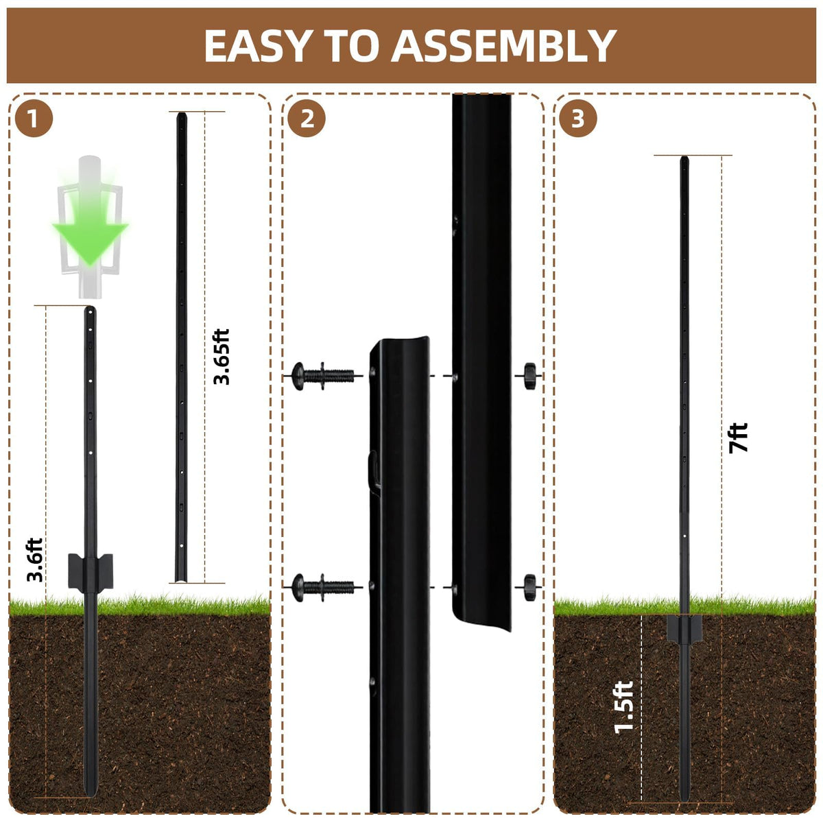 DCLFIRMX no-dig installation demonstrates quick ground insertion for easy setup.