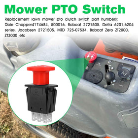 DCNWLBB mower PTO switch side view showing compact, mount-ready design