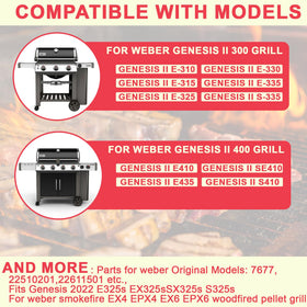 DcYourHome 7672 griddle on Weber EX-325S surface ready for hibachi-style meals