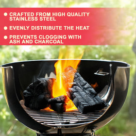 DcYourHome Cooking Grate (13.7-inch) for Smokey Joe ensures even cooking.