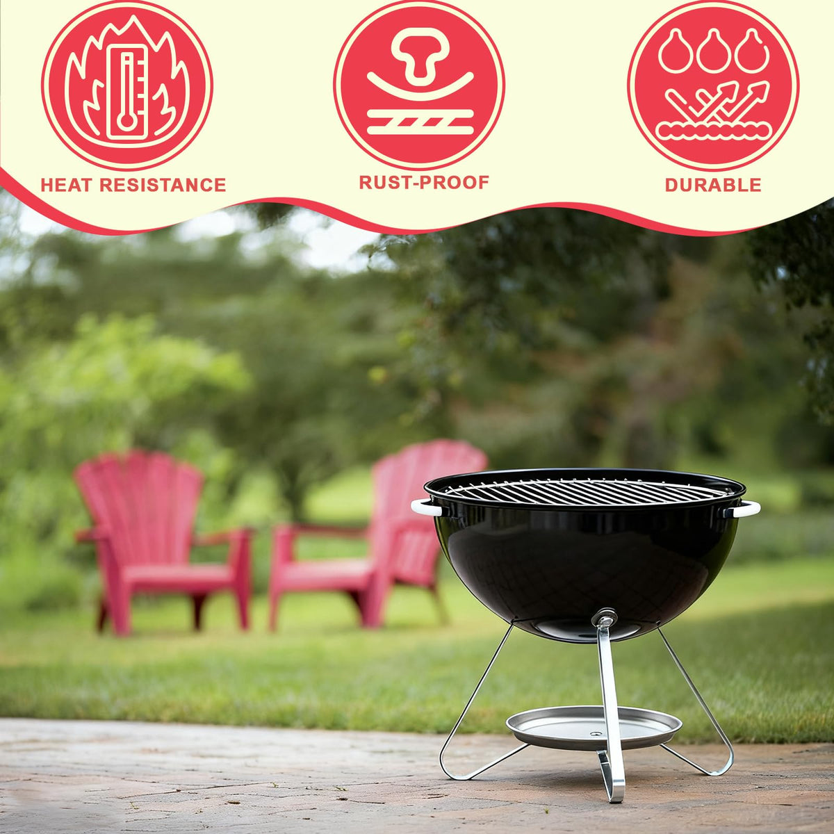 DcYourHome Easy-clean surface resists sticking for quicker cleanup.